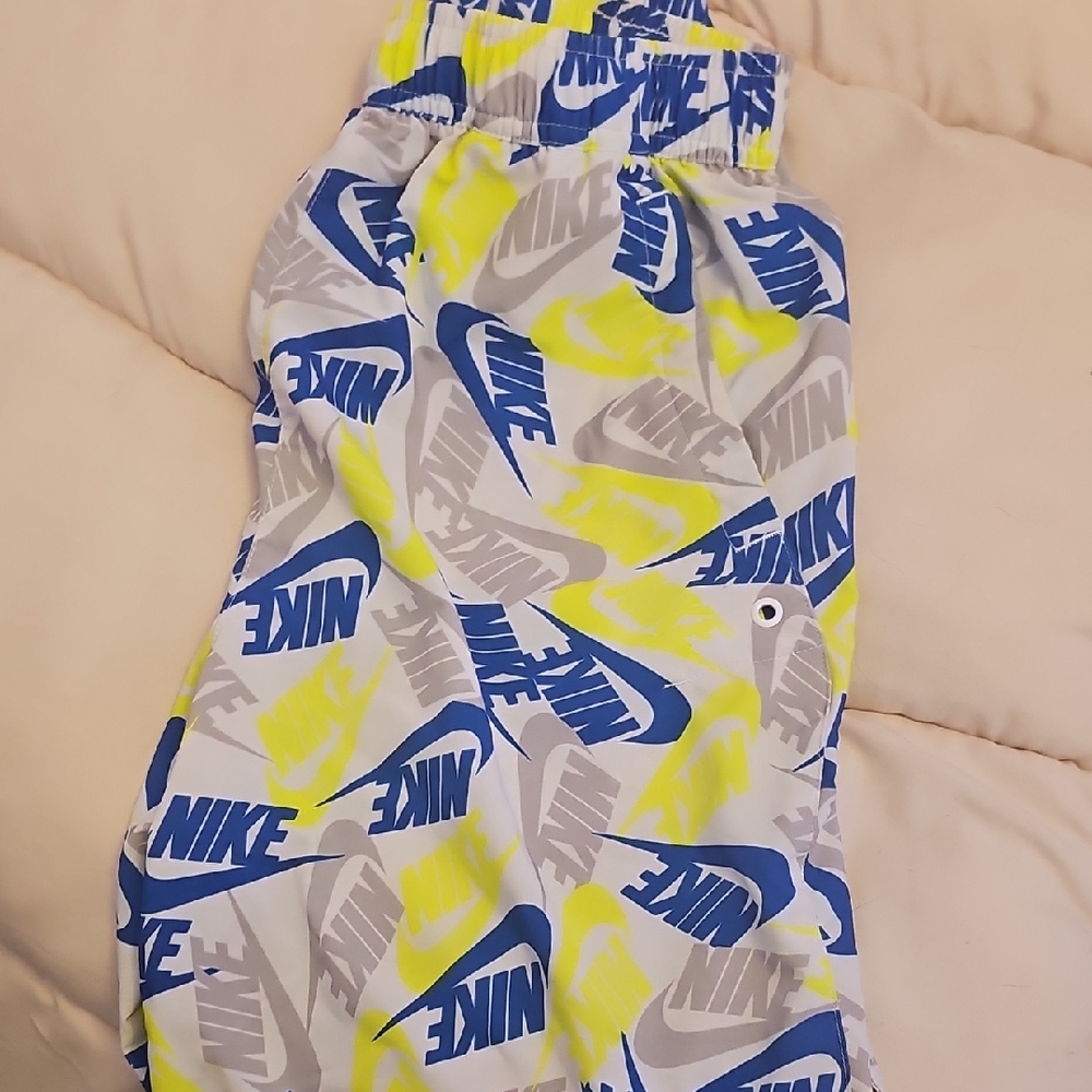 Nike Blue and Yellow Graphic Shorts